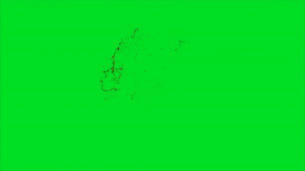 Blood Splash Green Screen Background — Stock Video