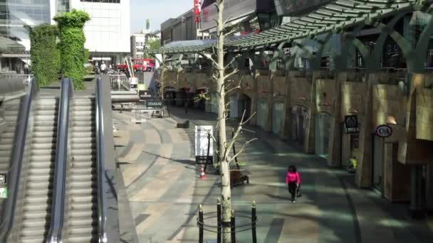 Rotterdam Nederländerna Den April 2020 Rulltrappa Ett Köpcentrum Ligger Tom — Stockvideo