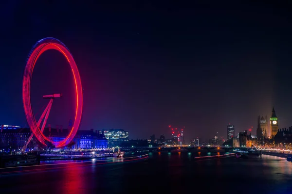 London Eye på natten — Stockfoto