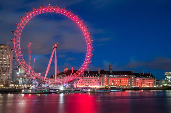 Illuminated London eye — Stock Photo, Image