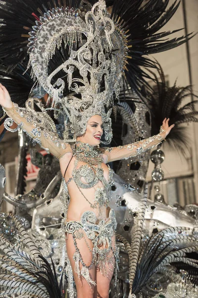 TENERIFE, FEVEREIRO 25: Personagens e Grupos no Carnaval — Fotografia de Stock