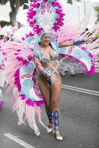 Teneriffa, 28 februari: Tecken och grupper i karnevalen — Stockfoto