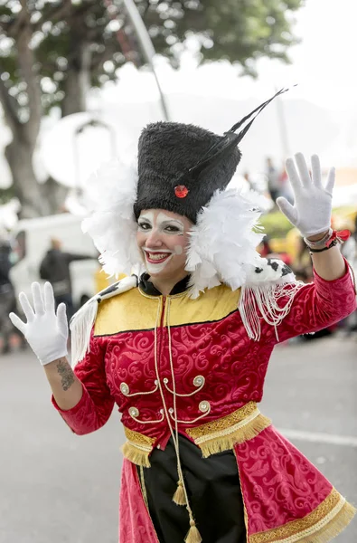 TENERIFE, 28 FEBBRAIO: Personaggi e gruppi del carnevale — Foto Stock