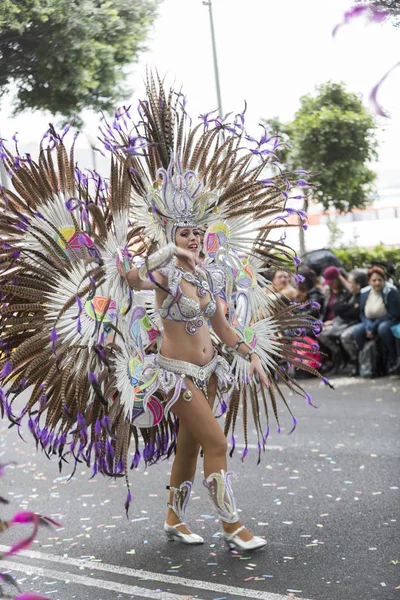 TENERIFE, 28 DE FEBRERO: Personajes y grupos del carnaval — Foto de Stock