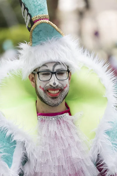 TENERIFE, FEVEREIRO 28: Personagens e grupos no carnaval — Fotografia de Stock