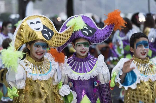 TENERIFE, 28 DE FEBRERO: Personajes y grupos del carnaval — Foto de Stock