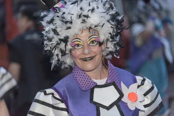 TENERIFE, FEBRUARY 28: Characters and groups in the carnival — Stock Photo, Image