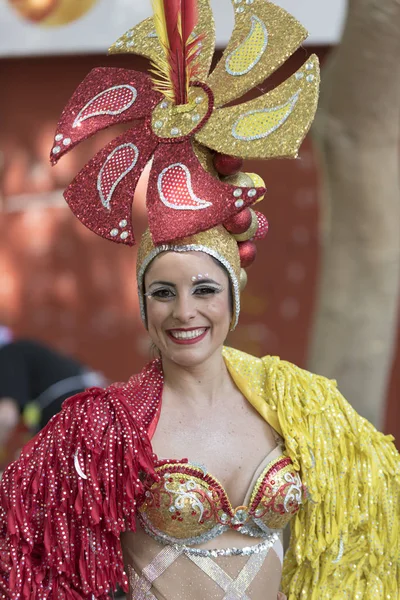 TENERIFE, MARÇO 05: Personagens e grupos no carnaval — Fotografia de Stock