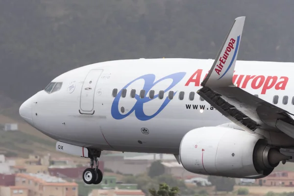 TENERIFE 19 DE MAYO: Avión para despegar. 19 de mayo de 2017, Tenerife (Islas Canarias) ) — Foto de Stock