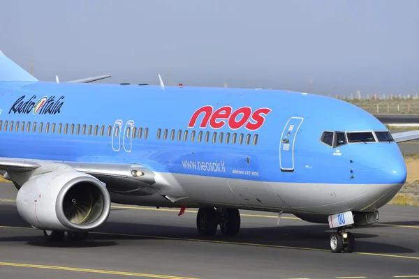 TENERIFE 17 DE JULIO: Avión a tierra. 17 de julio de 2017, Tenerife (Islas Canarias) España . — Foto de Stock