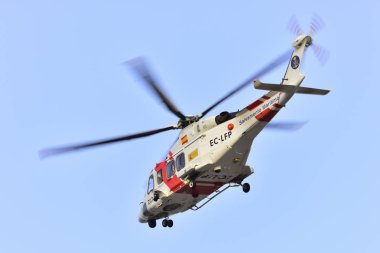 Tenerife 17 Temmuz: Helikopter deniz kurtarma. 17 Temmuz 2017 Tenerife