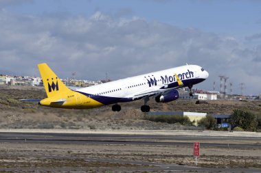 Tenerife 14 Şubat: kalktıktan uçak. 14 Şubat 2017. Tener