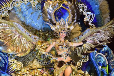 Tenerife, Şubat 10: Karakter ve gruplar karnaval
