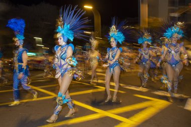 TENERIFE, SPAIN - FEBRUARY 22, 2020: Carnival Festival in the streets of Santa Cruz de Tenerife. February 22, 2020