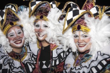 TENERIFE, SPAIN - FEBRUARY 22, 2020: Carnival Festival in the streets of Santa Cruz de Tenerife. February 22, 2020