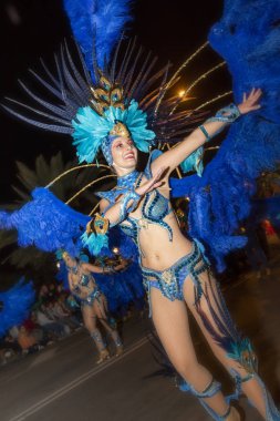 TENERIFE, SPAIN - FEBRUARY 22, 2020: Carnival Festival in the streets of Santa Cruz de Tenerife. February 22, 2020