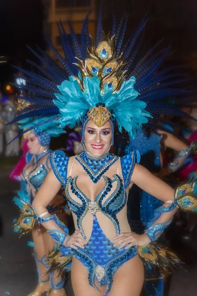 Tenerife Spagna Febbraio 2020 Festa Carnevale Strade Santa Cruz Tenerife — Foto Stock