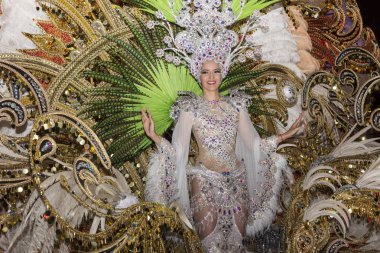 TENERIFE, SPAIN - FEBRUARY 22, 2020: Carnival Festival in the streets of Santa Cruz de Tenerife. February 22, 2020