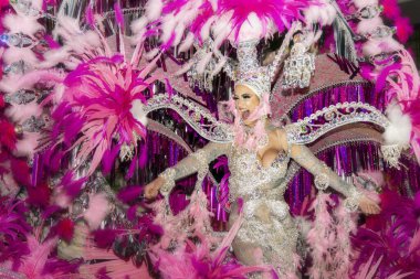 TENERIFE, SPAIN - FEBRUARY 22, 2020: Carnival Festival in the streets of Santa Cruz de Tenerife. February 22, 2020
