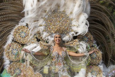 TENERIFE, SPAIN - FEBRUARY 22, 2020: Carnival Festival in the streets of Santa Cruz de Tenerife. February 22, 2020