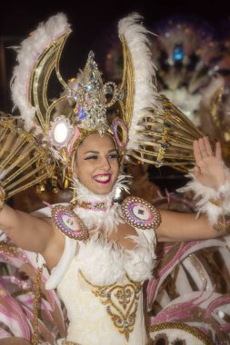 TENERIFE, SPAIN - FEBRUARY 22, 2020: Carnival Festival in the streets of Santa Cruz de Tenerife. February 22, 2020