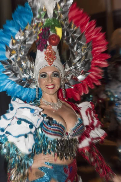 Tenerife Spain February 2020 Carnival Festival Streets Santa Cruz Tenerife — Stock Photo, Image