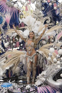 TENERIFE, SPAIN - FEBRUARY 22, 2020: Carnival Festival in the streets of Santa Cruz de Tenerife. February 22, 2020