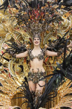 TENERIFE, SPAIN - FEBRUARY 22, 2020: Carnival Festival in the streets of Santa Cruz de Tenerife. February 22, 2020