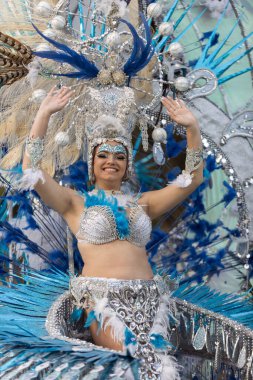TENERIFE, SPAIN - FEBRUARY 22, 2020: Carnival Festival in the streets of Santa Cruz de Tenerife. February 22, 2020