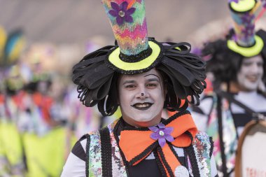 TENERIFE, SPAIN - FEBRUARY 22, 2020: Carnival Festival in the streets of Santa Cruz de Tenerife. February 22, 2020