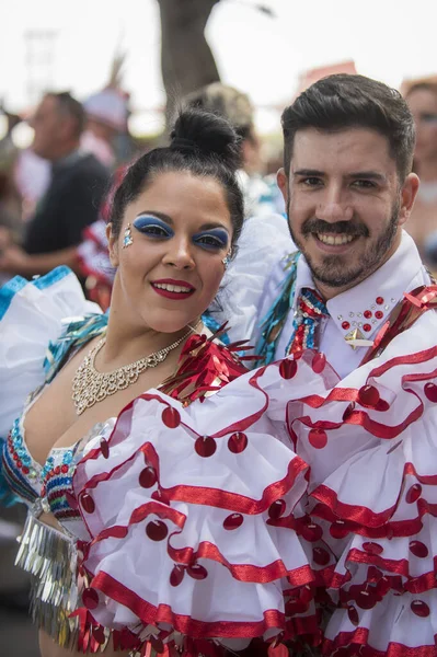 Tenerife España Febrero 2020 Festival Carnaval Las Calles Santa Cruz — Foto de Stock