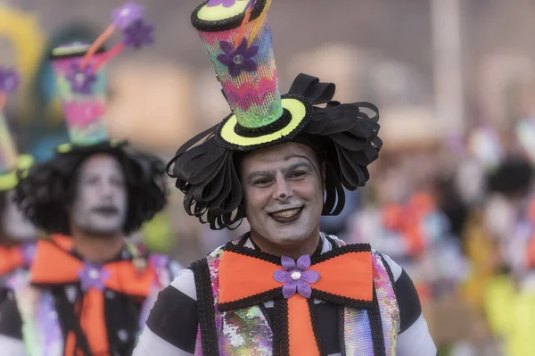 Tenerife Espanha Fevereiro 2020 Festival Carnaval Nas Ruas Santa Cruz — Fotografia de Stock