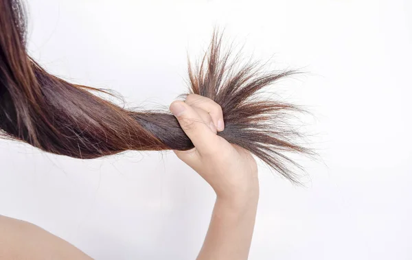 Messy, tangled, problem, disheveled hair — Stock Photo, Image