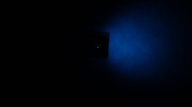 Bulanık, basit arkaplan, mavi yeşil soyut arkaplan gradyanı bulanıklığı