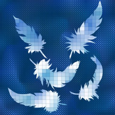 tüy mozaik soyutlama vektör arka plan