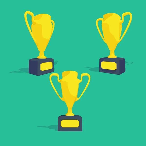 The winner of the cup on a green background — Free Stock Photo