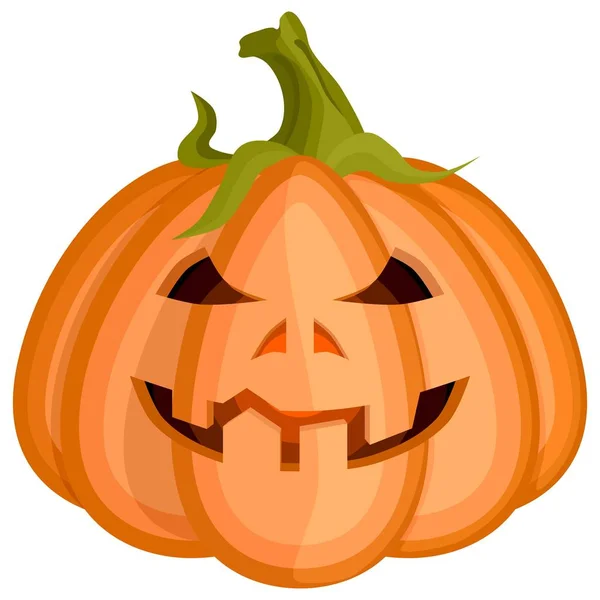 Malvada calabaza roja engañosa para Halloween — Vector de stock