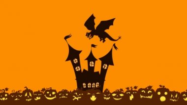 Bayram Cadılar Bayramı için video ekran koruyucusu. Evdeki canavarlar. Video klip