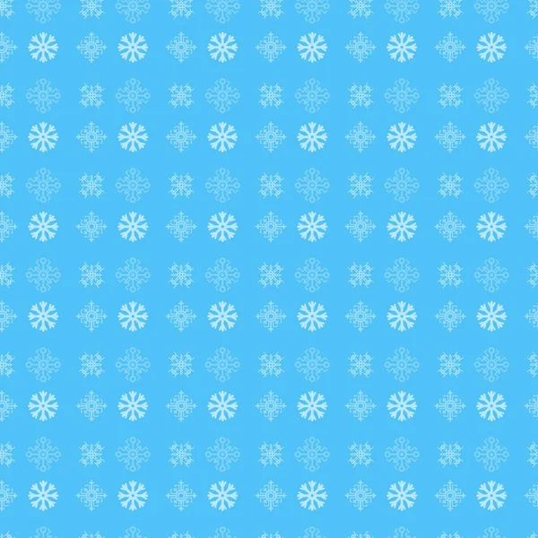 Flocos de neve papel de embrulho fundo azul ano novo — Vetor de Stock