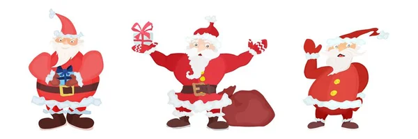 Auswahl von Weihnachtsmann-Klauseln. Zeichentrickfigur — Stockfoto