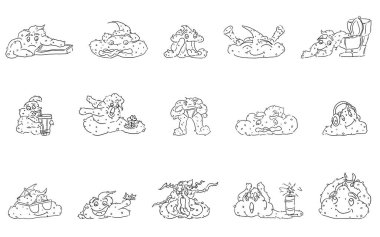 Doodles'ın farklı durumlarda kaka karakter