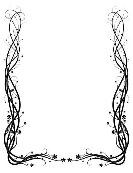 Plexus aus Efeustämmen schönes Muster auf weißem Hintergrund — Stockvektor