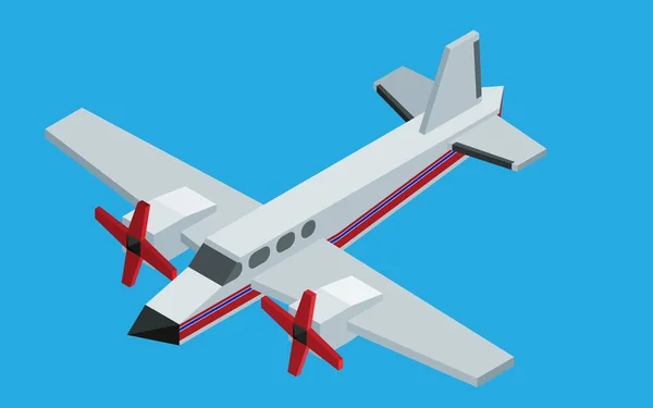 Small private airline isometric model — 스톡 벡터