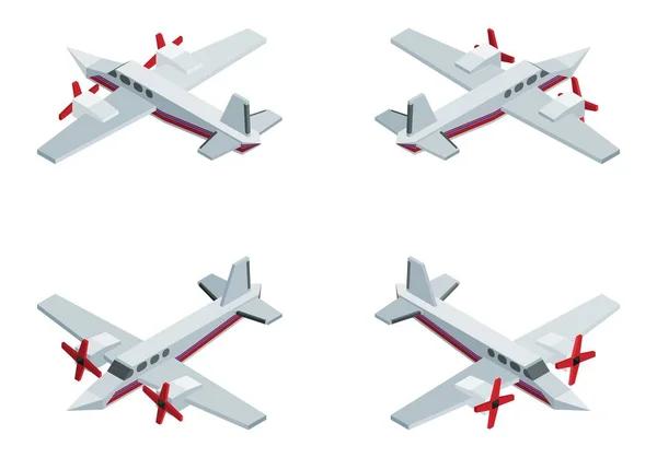 Jet privado con hélices isométricas costosas — Archivo Imágenes Vectoriales
