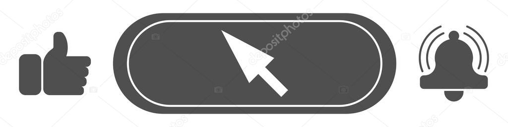 like subscription bell simple drawings. flat style stock illustration