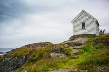 Fisherman's house Norveç balıkçı kasabası buzlu.
