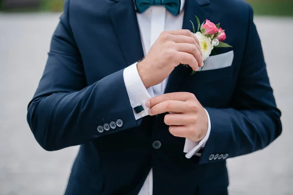 Bröllop bukett av brudgummen, brudbukett bröllop flori — Stockfoto