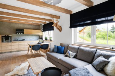 space for watching TV in a design apartment