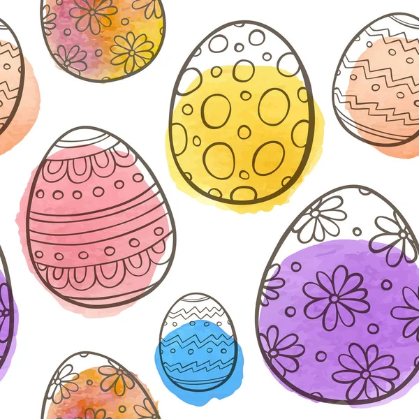 Ręcznie rysowane Wielkanoc wzór — Wektor stockowy