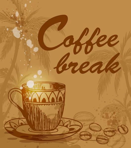 Coffee break background — Stock Vector